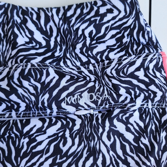 Mimosa Women's Black White Pink Golf Skirt Zebra Print Skort Stretch Sz M - Picture 2 of 11